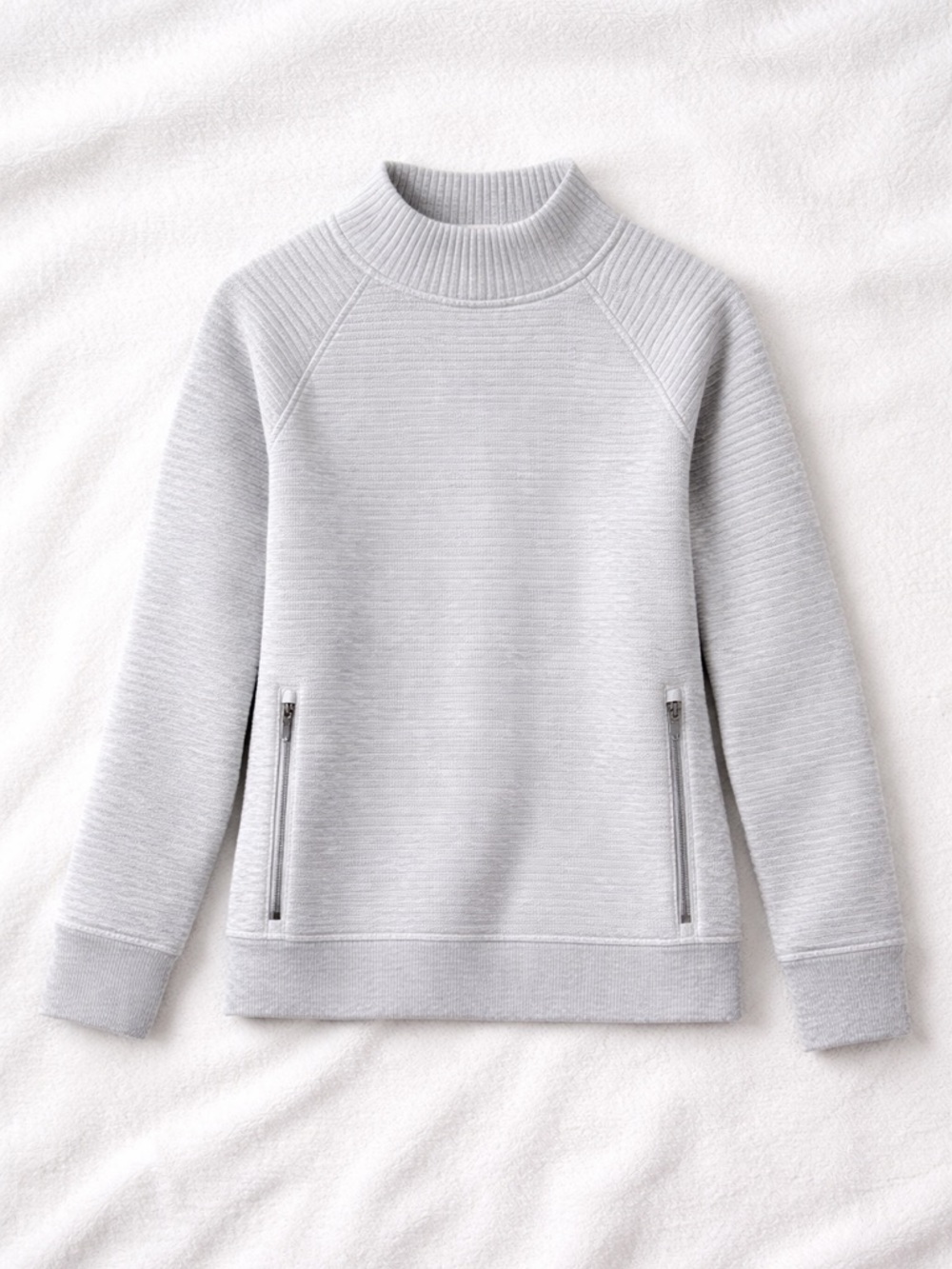 all in motion Light Gray Mock Neck Pullover Sweater